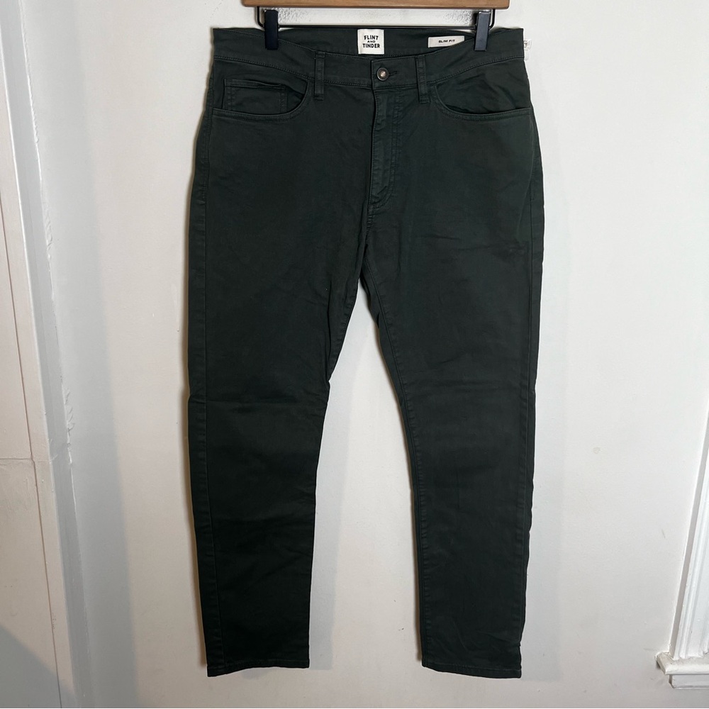 FLINT AND TINDER- 365 Slim Pants Chino Everyday Wear 30” Work Outdoors Travel - Picture 2 of 9